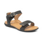 Aetrex Women's Lucy Woven Quarter Strap Sandal in Black