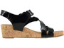 Vaneli Women's Kabie Wedge Sandal in Black Naplack