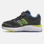 New Balance Toddler's Bungee Lace 680v6 in Black with Blue