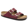 Birkenstock Arizona Soft Footbed in Maroon Nubuck Leather