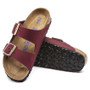 Birkenstock Arizona Soft Footbed in Maroon Nubuck Leather