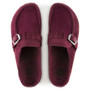 Birkenstock Buckley Clog in Maroon Suede Leather