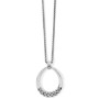 Brighton Interlok Braid Drop Necklace in Silver