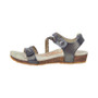 Aetrex Women's  Jillian Braided Quarter Strap Sandal in Gunmetal