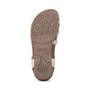 Aetrex  Women's Jillian Braided Quarter Strap Sandal in Gold Mat