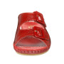 La Plume Women's Jen Slide Sandal in Red Cobra