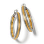 Brighton Interlok Noir Heirlom Hoop Earrings in Gold
