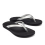 Olukai Women's Puawe Beach Sandals in Silver Black