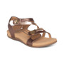 Aetrex Women's Jess Adjustable Quarter Strap Sandal in Bronze