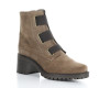 Bos. & Co. Women's Indie Zip Up Boots in Taupe/ Dark Brown Suede