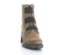 Bos. & Co. Women's Indie Zip Up Boots in Taupe/ Dark Brown Suede