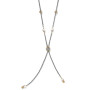 Brighton Meridian Petite Pearl Two Tone Y Necklace in Silver Pearl