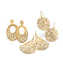 Posey Disc French Wire Earrings Gold