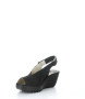 Fly London Yeay Sandal in Black Suede