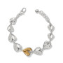 Brighton Cascade Heart Bracelet In Silver Gold