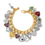 Brighton One Heart Color Charm Bracelet in Silver-Gold Brighton One Heart Color Charm Bracelet in Silver-Gold