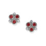 Brighton Constella Cluster Post Earrings in Silver-Red Brighton Constella Cluster Post Earrings in Silver-Red