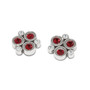 Brighton Constella Cluster Post Earrings in Silver-Red Brighton Constella Cluster Post Earrings in Silver-Red
