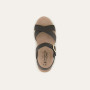 Naot Women's Throne Sandal in Black Soft Leather