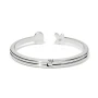 Brighton Hugs & Kisses Open Hinged Bangle in Silver