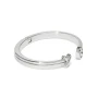 Brighton Hugs & Kisses Open Hinged Bangle in Silver