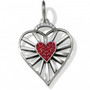 Brighton Vibrant Heart Amulet in Silver/Red