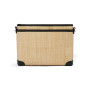Brighton Jordyn Straw Cross Body Organizer in Natural-Black