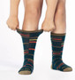 Wide Open Socks Men's Crossroad Cushioned Crew Sock in Navy