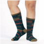 Wide Open Socks Men's Crossroad Cushioned Crew Sock in Navy