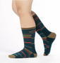 Wide Open Socks Men's Crossroad Cushioned Crew Sock in Navy