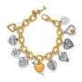 Brighton One Heart Charm Bracelet in Gold and Silver Brighton One Heart Charm Bracelet in Gold and Silver