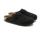 Birkenstock Boston Soft Footbed in Black Suede