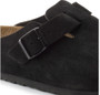 Birkenstock Boston Soft Footbed in Black Suede