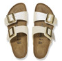 Birkenstock Sydney luxe Buckle Birko-Flor in Graceful Pearl White