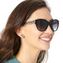 Brighton Interlok Braid Sunglasses in Silver-Black