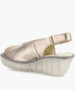 Fly London Women's Yeay Sandal in Laminato Sahara