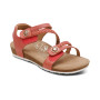 Aetrex Women's Jillian   Braided Quarter Strap  Sandal in Antique Rose