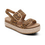 Aetrex Vania  Arch Support Platform Sandal in Vania Leopard