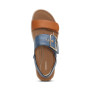 Aetrex Vania Arch Support Platform Sandal in Hazy Blue