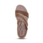 Aetrex Women's Savannah Adjustable Quarter Strap Sandal in Taupe