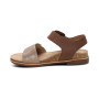 Aetrex Claire Quarter Strap Sandal in Taupe Multi