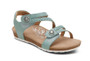 Aetrex  Jillian  Braided Quarter Strap Sandal In Sage