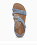 Aetrex Jillian Braided Quarter Strap Sandal In Denim