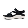 Aetrex Savannah Adjustable Quarter Strap Sandal in Black