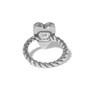 Brighton Love Messages B Love Ring in Silver-Blue