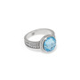 Brighton Meridian Aurora Ring in Silver-Aqua