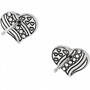 Brighton Hearts and Stripes Mini Post Earrings in Silver