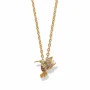 Brighton Enchanting Gem Hummingbird Necklace in Gold