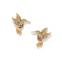 Brighton Enchanting Gem Hummingbird Earrings in Gold