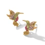 Brighton Enchanting Gem Hummingbird Earrings in Gold